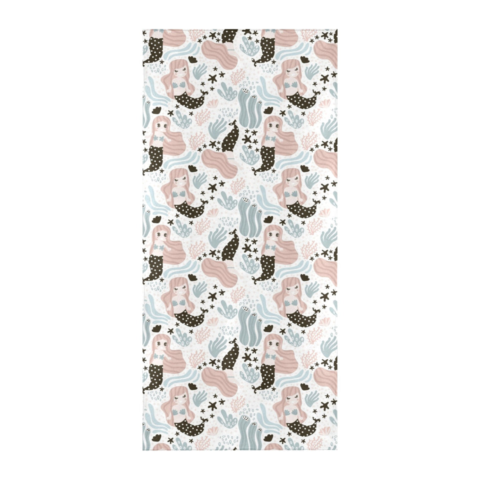 cute mermaid pattern Beach Towel