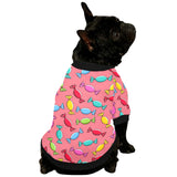 Colorful wrapped candy pattern All Over Print Pet Dog Round Neck Fuzzy Shirt