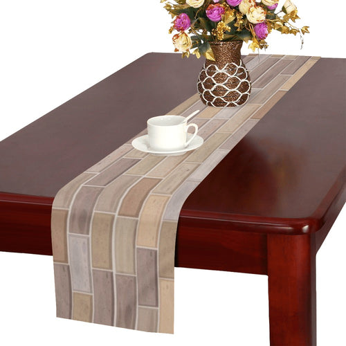 Brick Printed Pattern Print Design 01 Table Runner