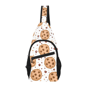 chocolate chip cookie pattern All Over Print Chest Bag