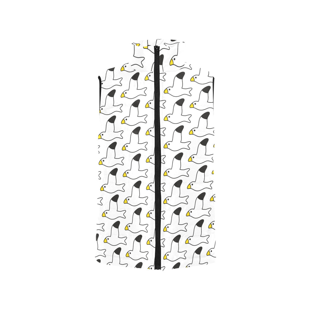 Seagull Pattern Print Design 05 Men's Padded Vest