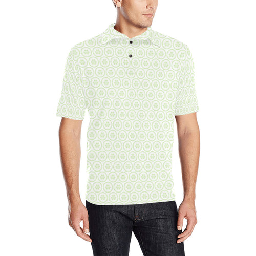 Cucumber pattern background Men's All Over Print Polo Shirt