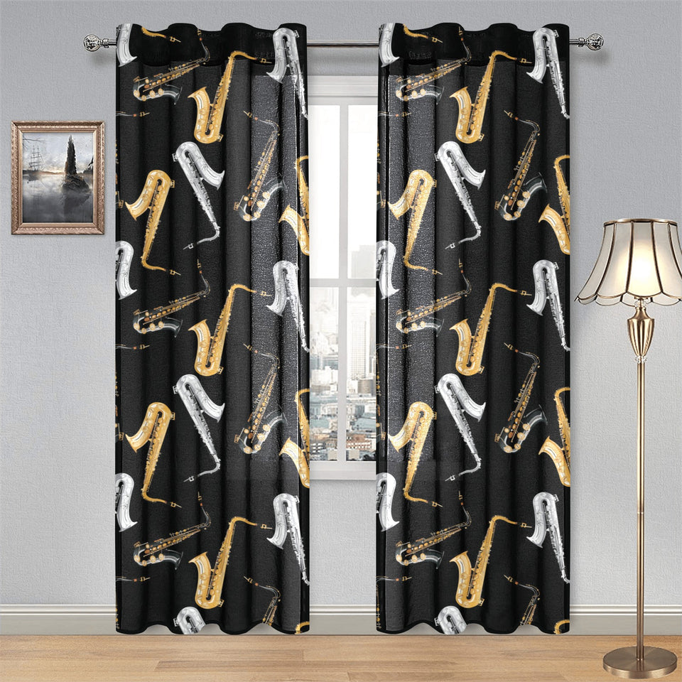 saxophone design pattern Gauze Curtain