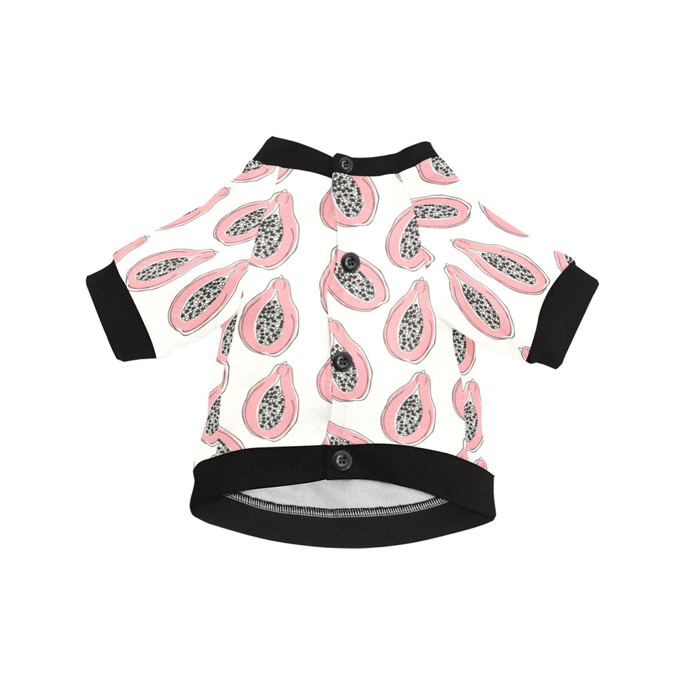 papaya pattern All Over Print Pet Dog Round Neck Fuzzy Shirt