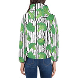 Cool Broccoli pattern Women's Padded Hooded Jacket