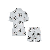 Cute cows pattern Women's V-Neck Short Pajama Set