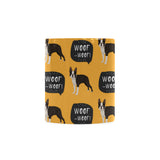 Boston terrier design pattern Classical White Mug (Fulfilled In US)