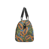 Colorful papaya tropical leaves Travel Bag