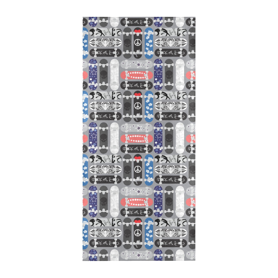Skate Board Pattern Print Design 04 Beach Towel