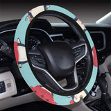 Cute penguin christmas  design pattern Car Steering Wheel Cover