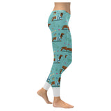 Dachshund decorative background Women's Legging Fulfilled In US
