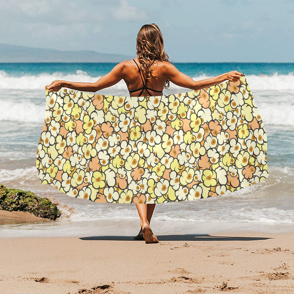 Popcorn Pattern Print Design 03 Beach Towel