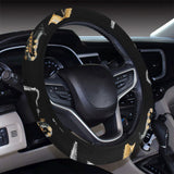 saxophone design pattern Car Steering Wheel Cover