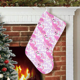 Pink flamingo flower pattern Christmas Stocking