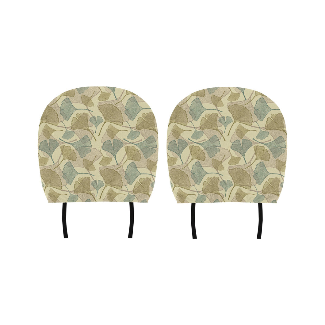 Ginkgo leaves design pattern Car Headrest Cover