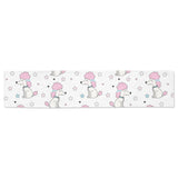 Cute poodle dog star pattern Table Runner