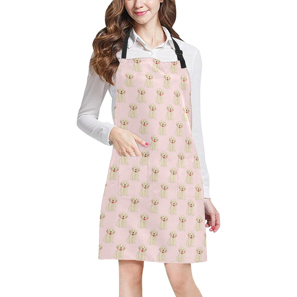 Golden Retriever Pattern Print Design 02 All Over Print Adjustable Apron