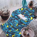 Shark dangerous Blanket Robe with Sleeves