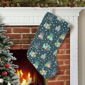Cactus glass terrarium pattern Christmas Stocking