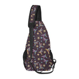Hummingbird Pattern Print Design 04 All Over Print Chest Bag