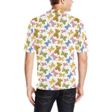Teddy Bear Pattern Print Design 01 Men's All Over Print Polo Shirt