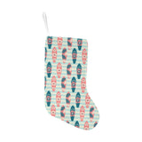 Surfboard Pattern Print Design 02 Christmas Stocking