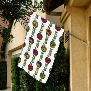 colorful apples leave zebra stripe House Flag Garden Flag