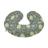 Cute owls leaves pattern U-Shaped Travel Neck Pillow