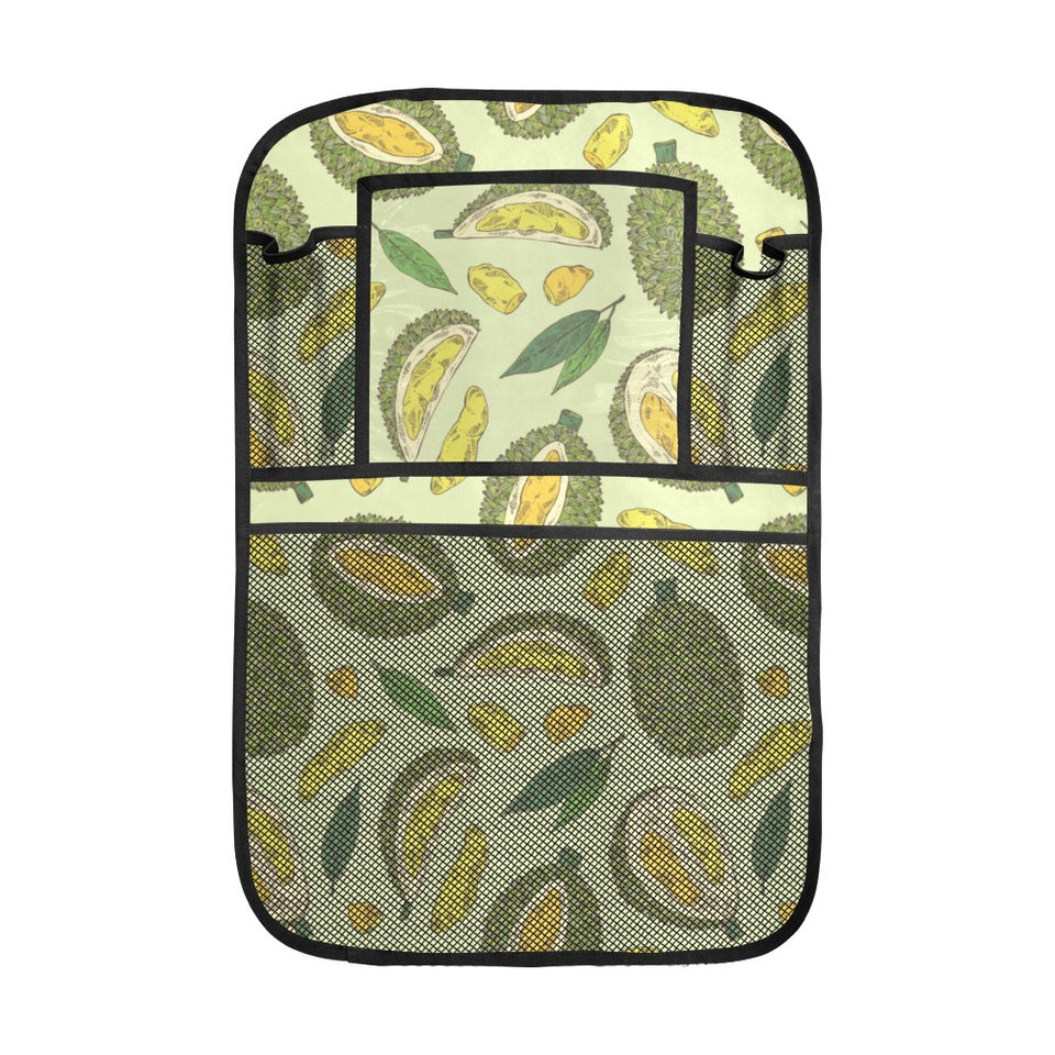 Durian leaves pattern background Car Seat Back Organizer