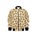 Hamburger Pattern Print Design 01 Kids' Boys' Girls' Bomber Jacket