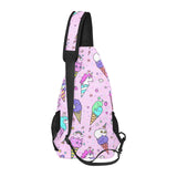 Cute ice cream cone animal pattern All Over Print Chest Bag