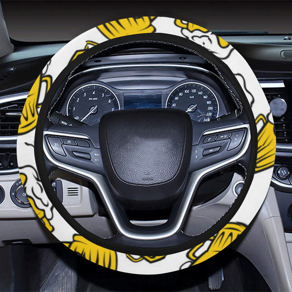 Beer design pattern Car Steering Wheel Cover