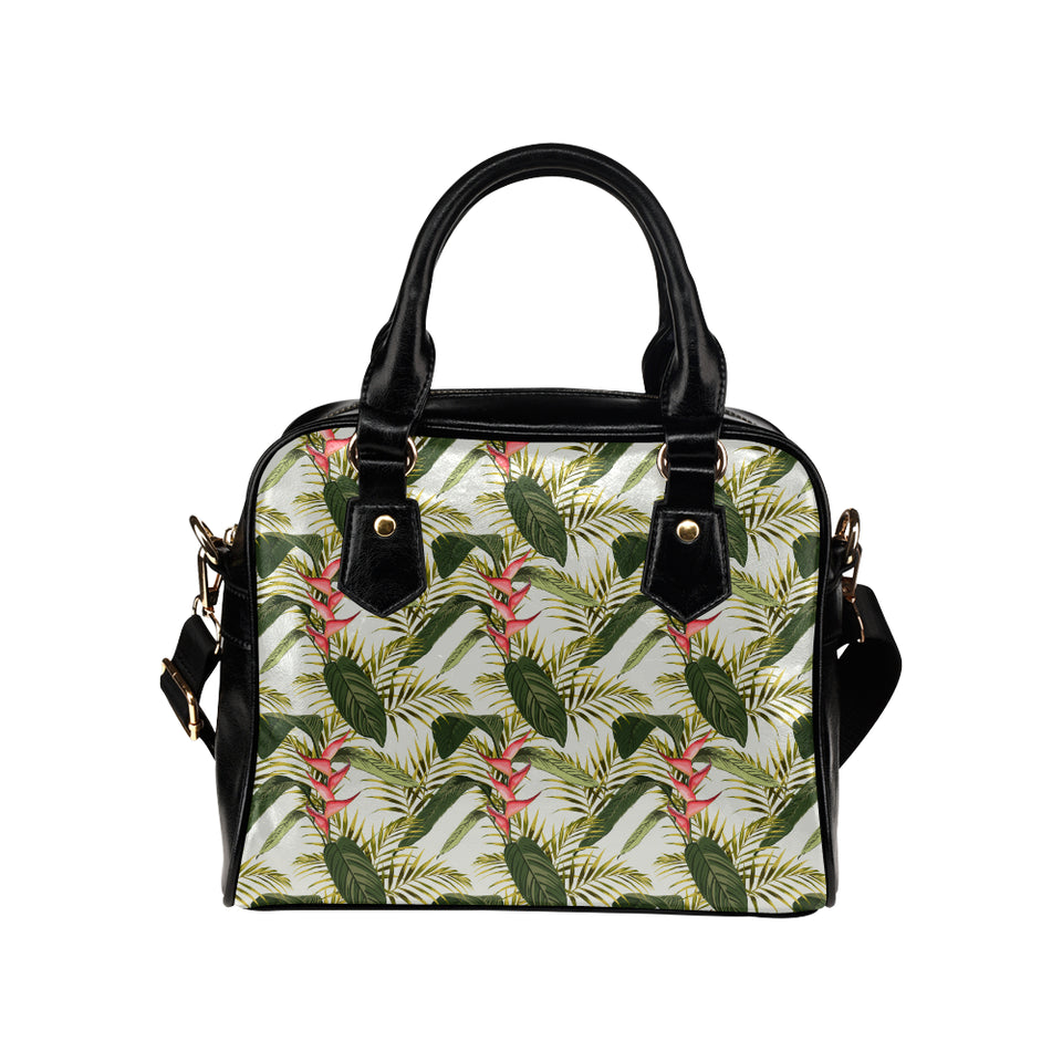 heliconia pattern Shoulder Handbag