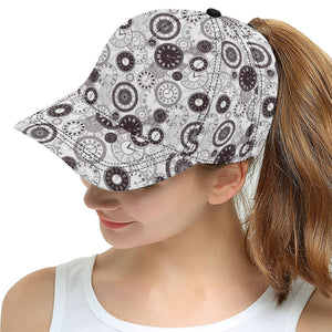 Classic vintage clock pattern All Over Print Snapback Cap