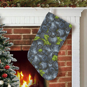 blueberry pattern Christmas Stocking