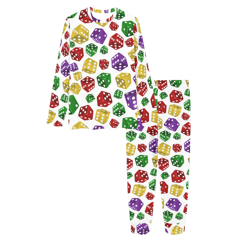 Dice Pattern Print Design 03 Women's All Over Print Pajama Set