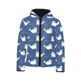 Cute white baby sea lion seal pattern Kids' Boys' Girls' Padded Hooded Jacket