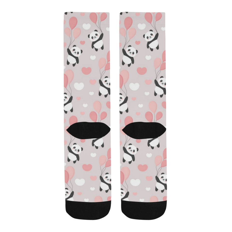 Cute panda ballon heart pattern Crew Socks