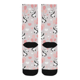 Cute panda ballon heart pattern Crew Socks