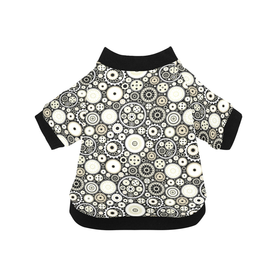 Gear Pattern Print Design 02 All Over Print Pet Dog Round Neck Fuzzy Shirt