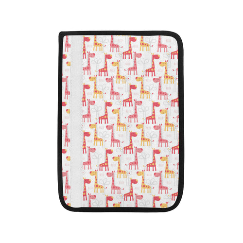 Giraffe Pattern Print Design 03 Car Seat Belt Cover