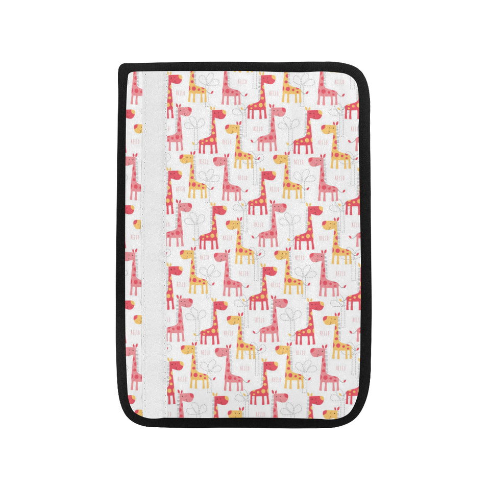 Giraffe Pattern Print Design 03 Car Seat Belt Cover