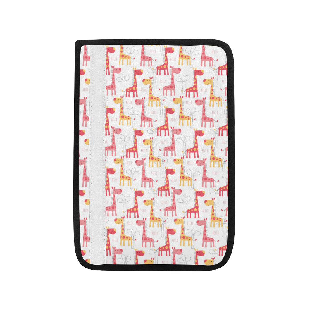 Giraffe Pattern Print Design 03 Car Seat Belt Cover