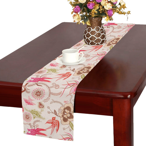 Swallow Pattern Print Design 01 Table Runner