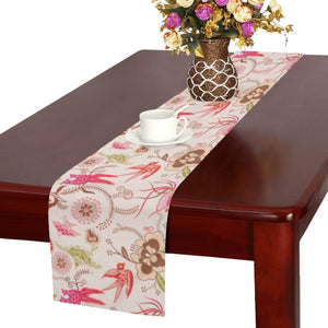 Swallow Pattern Print Design 01 Table Runner
