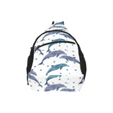 Dolphins pattern dotted background All Over Print Chest Bag