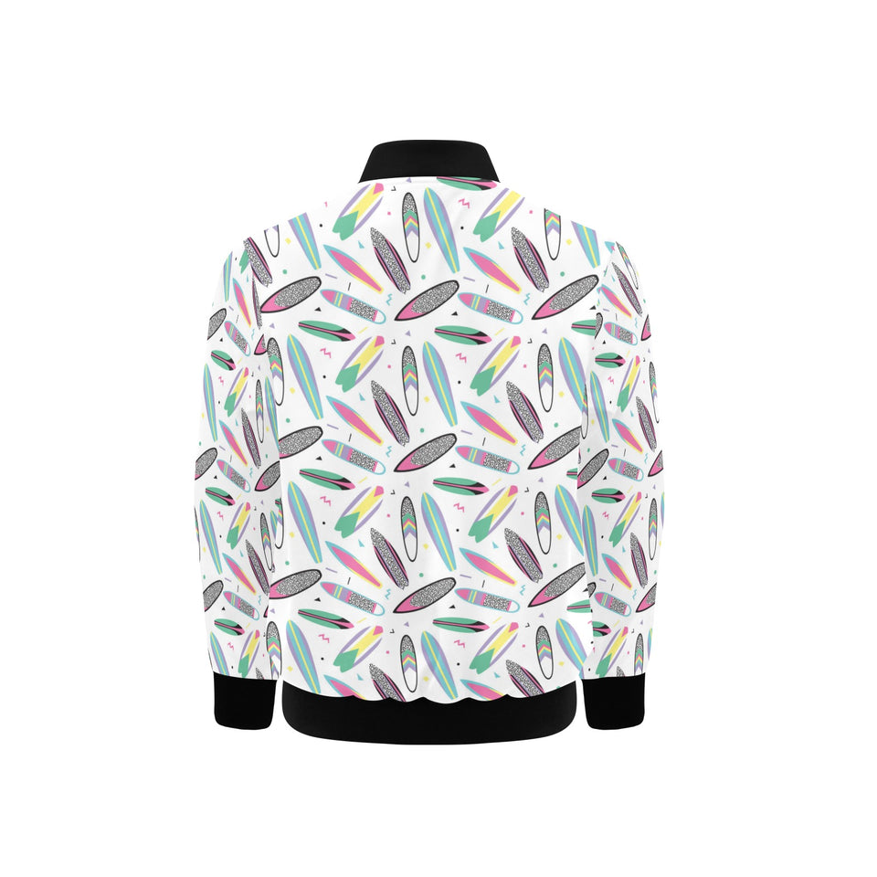 Surfboard Pattern Print Design 04 Kids' Boys' Girls' Bomber Jacket