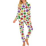 Dice Pattern Print Design 03 Women's All Over Print Pajama Set