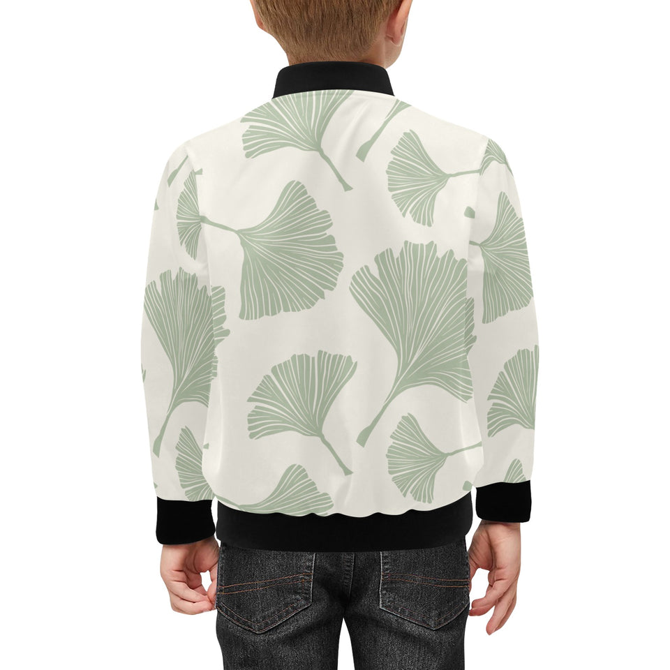 Ginkgo leaves pattern Kids' Boys' Girls' Bomber Jacket