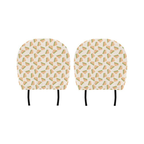 Sandwich Pattern Print Design 01 Car Headrest Cover